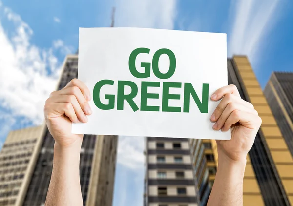 Go Green Card — Foto Stock