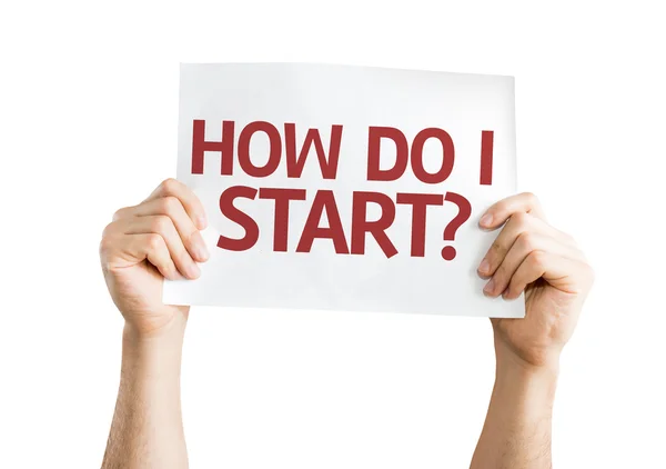 How do I Start? card — Stockfoto