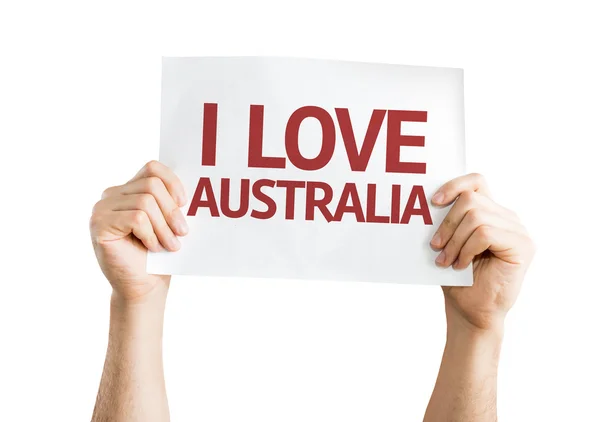 I Love Australia card — Stock Photo, Image