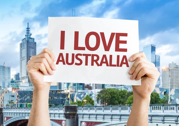 Ben aşk Avustralya kartı — Stok fotoğraf