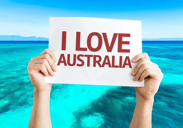 Eu amo cartão Austrália — Fotografia de Stock
