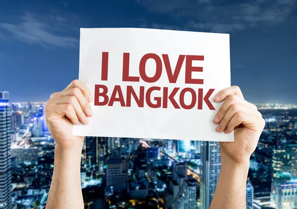 Eu amo o cartão de Bangkok — Fotografia de Stock