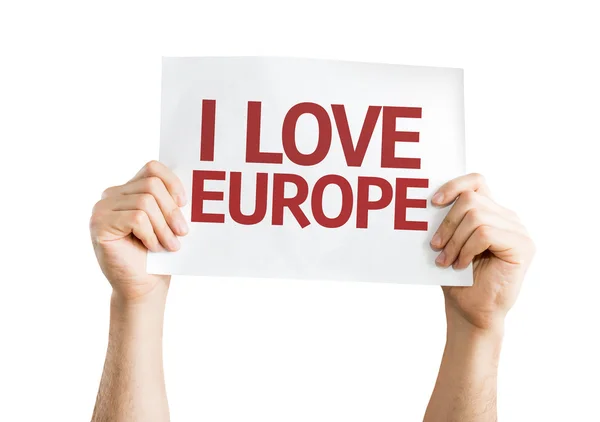 Ich liebe europe card — Stockfoto