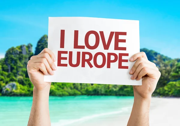 मी युरोप कार्ड प्रेम — स्टॉक फोटो, इमेज