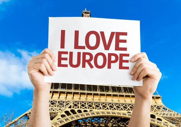 I Love Europe card — Stock Photo, Image