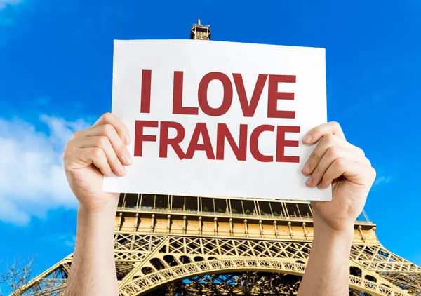 I Love France card — Stock Photo, Image