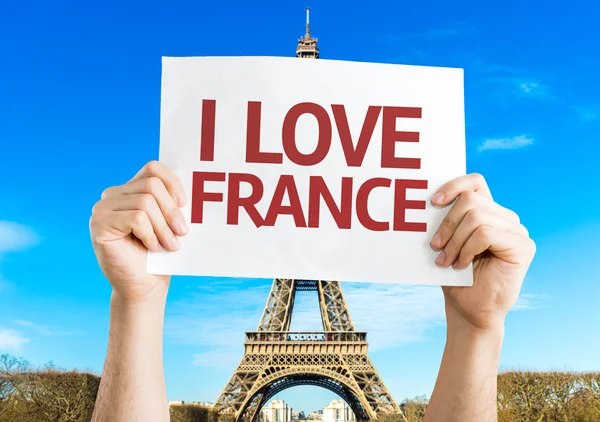 I Love France card — Stock Photo, Image