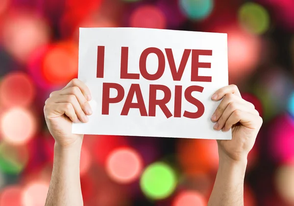 I Love Paris card — Stock Photo, Image