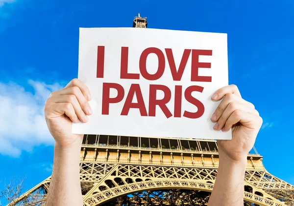 I Love Paris card — Stock Photo, Image