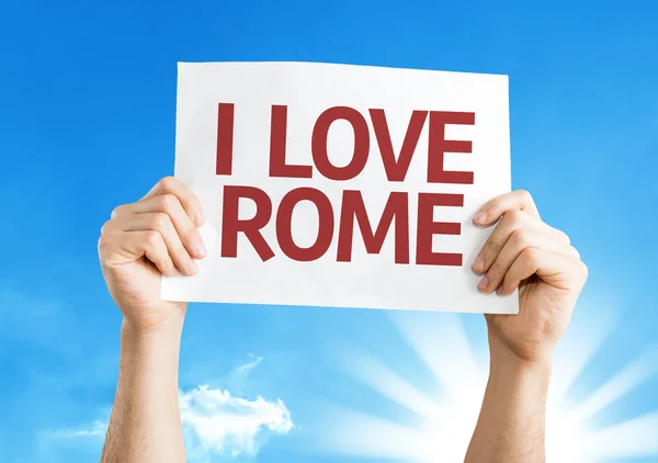Kocham Rzym znak — Zdjęcie stockowe