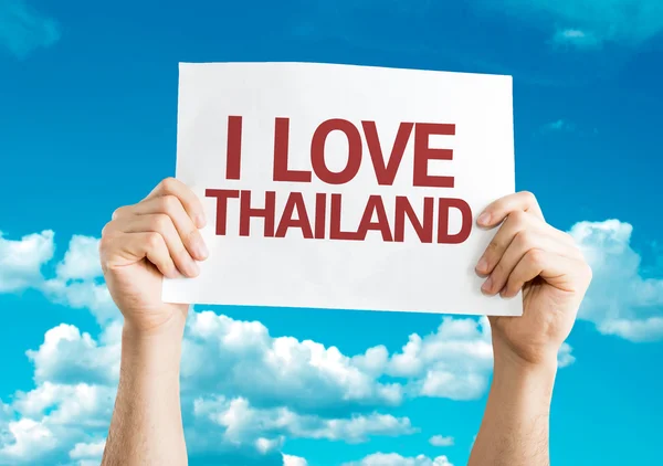 Eu amo o cartão Tailândia — Fotografia de Stock