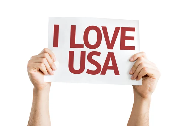 I Love USA card — Stock Photo, Image