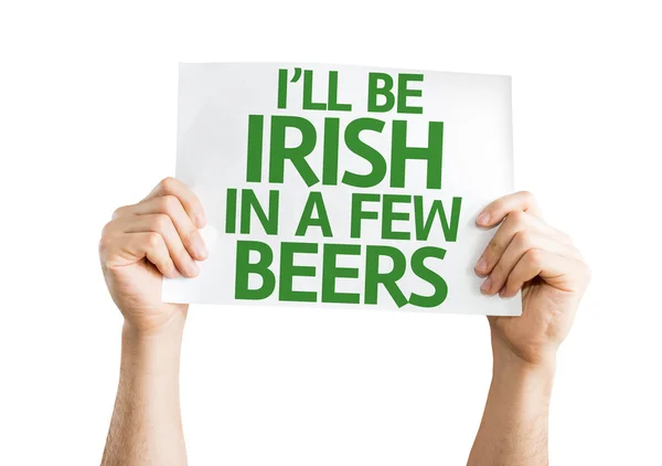 I'll Be Irish in a Few Beers card — Stock Photo, Image