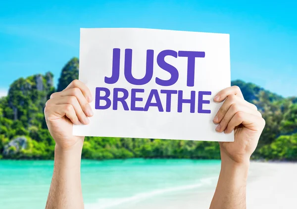 Just Breathe card — Stock Photo, Image