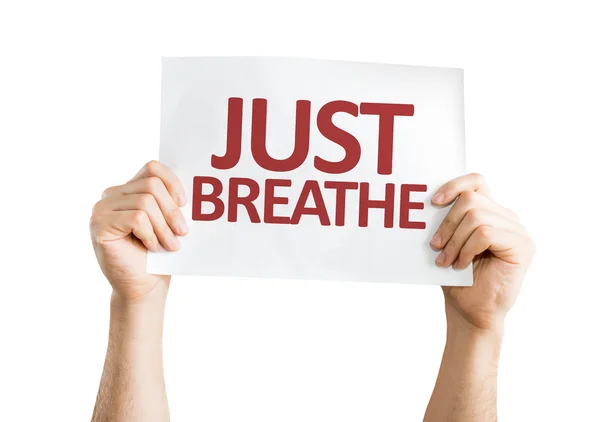 Just Breathe card — Stock Photo, Image