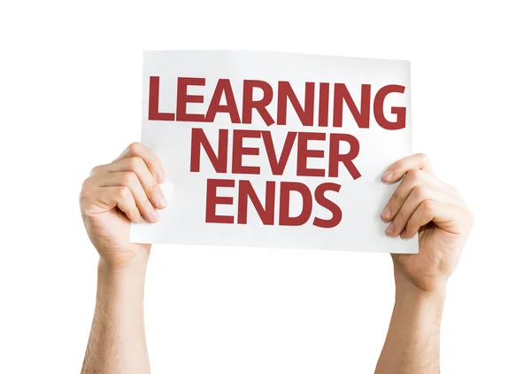 Learning Never Ends card — Stock Photo, Image