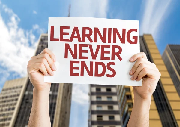 Learning Never Ends card — Stock Photo, Image