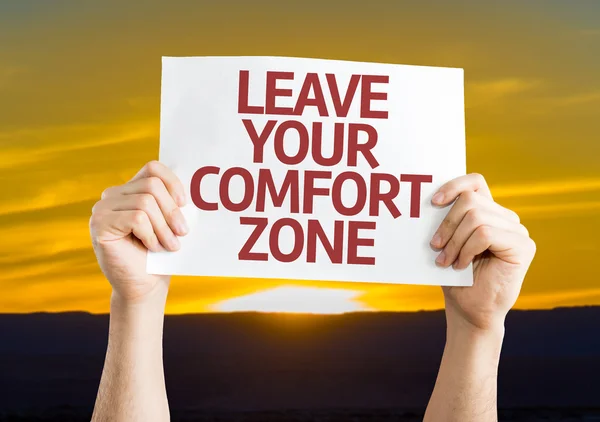 Lascia la tua carta Comfort Zone — Foto Stock