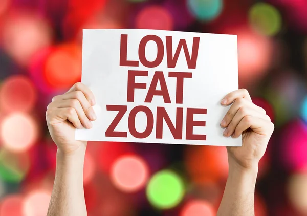 Low Fat Zone card — Stock Photo, Image