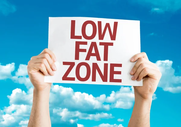 Low Fat Zone card — Stock Photo, Image