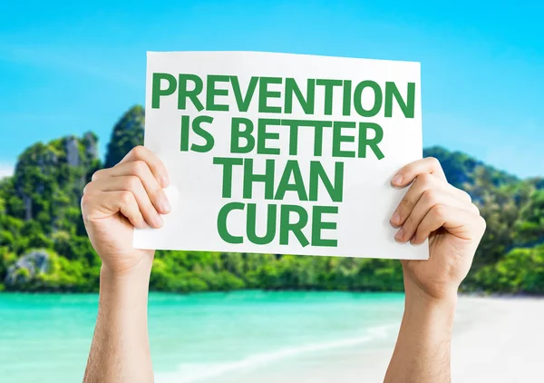 Prevenir es mejor que curar la tarjeta —  Fotos de Stock