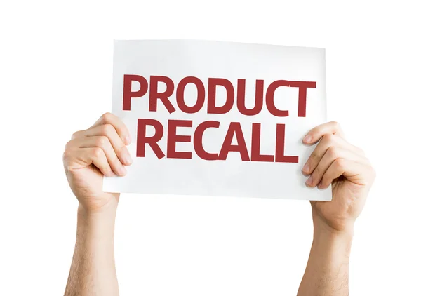 Product Recall-kaart — Stockfoto
