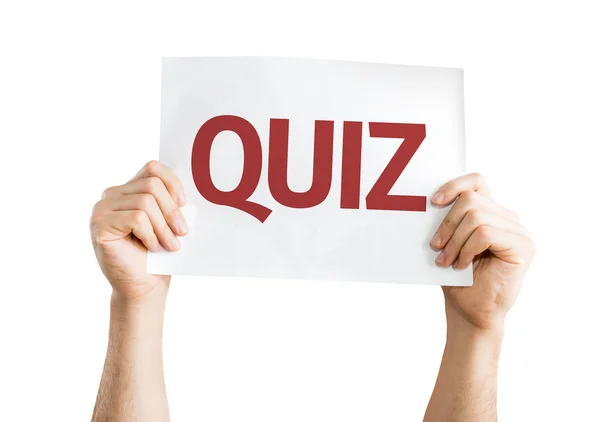 Quiz card on white — Stock Photo, Image