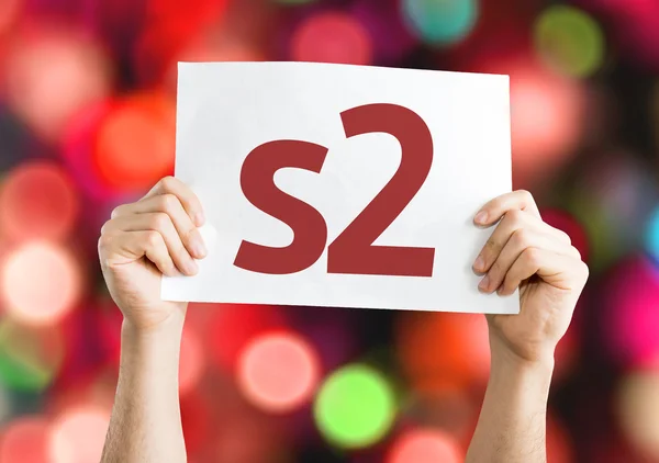 S2 card with colorful background — Stock Photo, Image