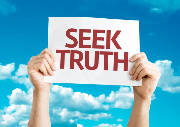 Seek Truth card — Stock Photo, Image