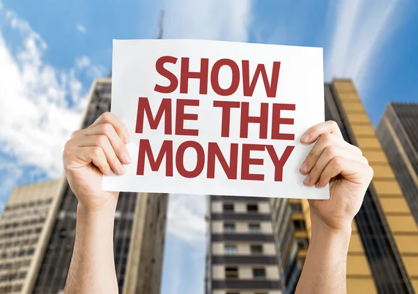 Show Me The Money-kártya — Stock Fotó