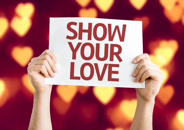 Mostra la tua carta d'amore — Foto Stock