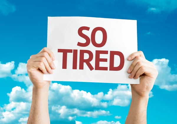 So Tired card — Stock Photo, Image