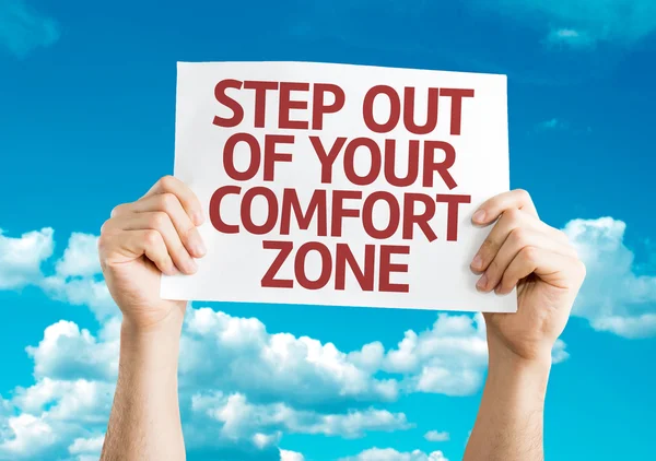 Salga de su tarjeta Comfort Zone — Foto de Stock