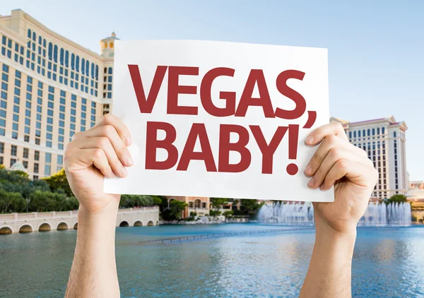 ¡Las Vegas, Baby! tarjeta — Foto de Stock