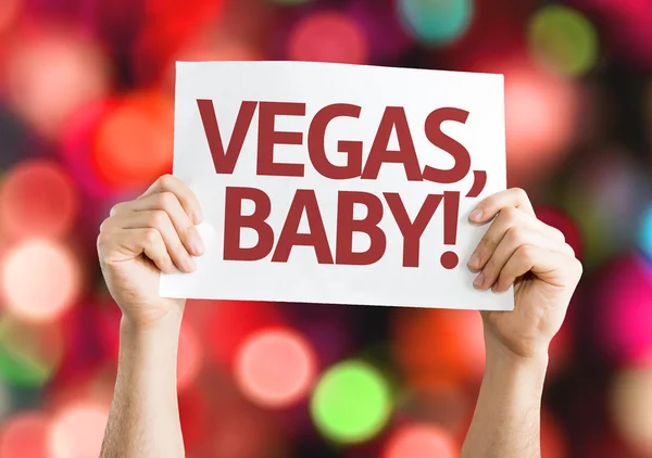 ¡Las Vegas, Baby! tarjeta — Foto de Stock