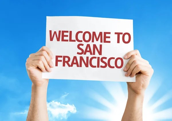 Welkom in San Francisco kaart — Stockfoto