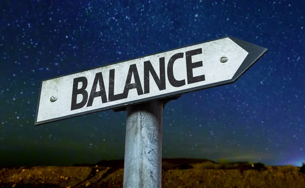 Text:Balance  on sign — Stock Photo, Image