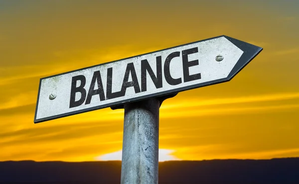 Text:Balance  on sign — Stock Photo, Image