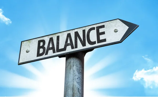 Text:Balance  on sign — Stock Photo, Image