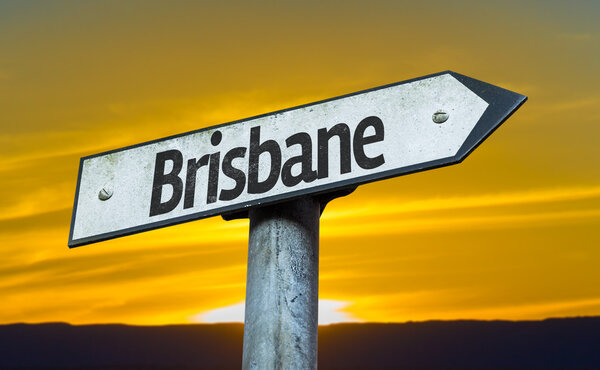 Text:Brisbane on sign