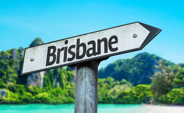 Text:Brisbane on sign — Stock Photo, Image