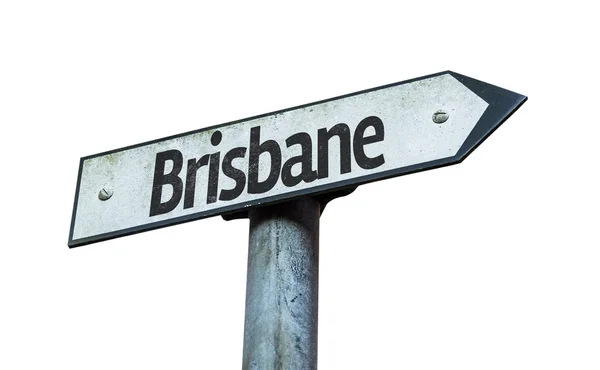 Texto: Brisbane no sinal — Fotografia de Stock