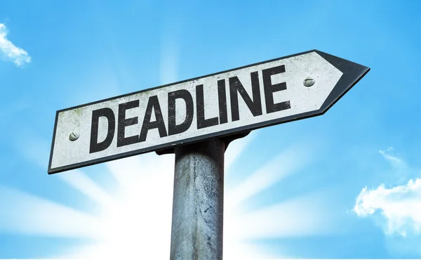 Text:Deadline on sign — Stock Photo, Image