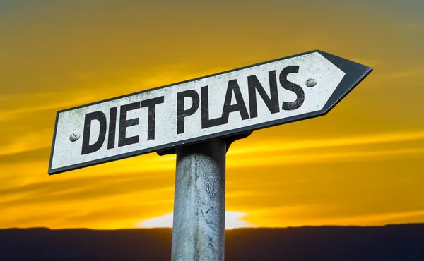 Planos de dieta sinal — Fotografia de Stock