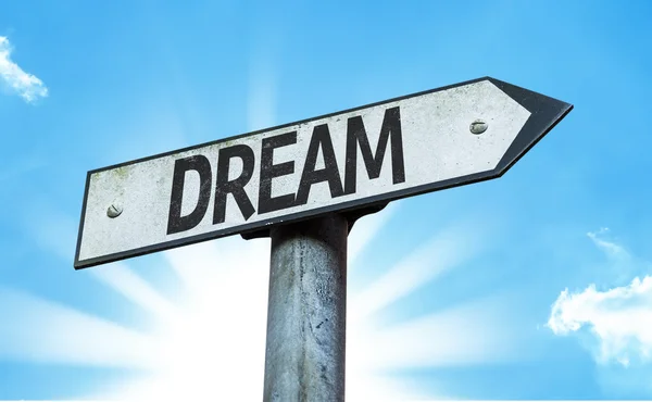 Text:Dream  on sign — Stock Photo, Image