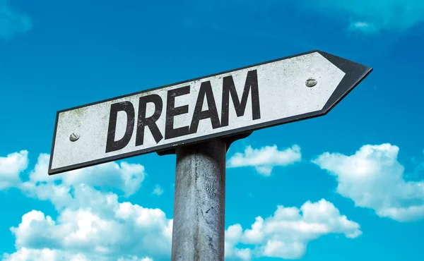 Text:Dream  on sign — Stock Photo, Image