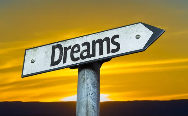 Text:Dreams  on sign — Stock Photo, Image