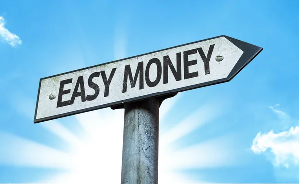 Sinal de dinheiro fácil — Fotografia de Stock