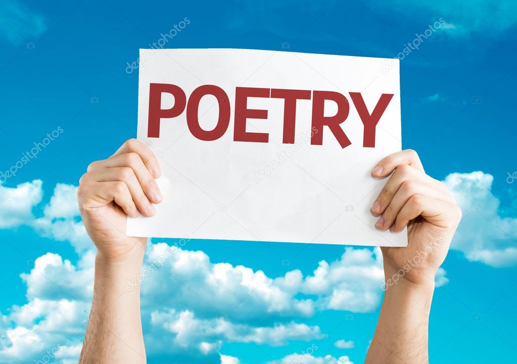 Poetry card in hands