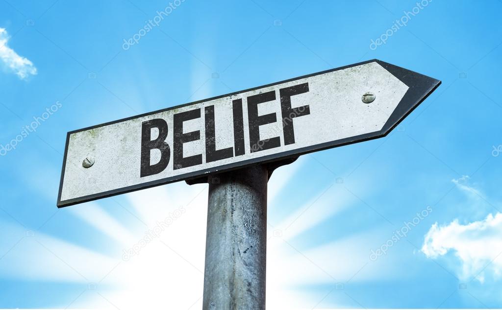 Text:Belief  on sign
